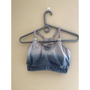 Kindred Bravely Medium Blue Ombre Maternity Sports Bra Nursing Breastfeeding Bra